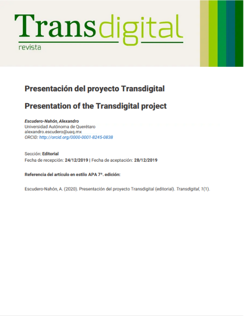 Presentación del proyecto Transdigital